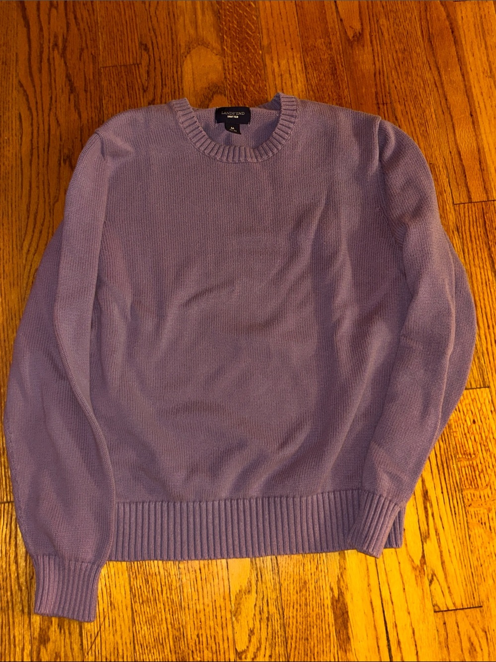 Lands' End Womens Lavender Crewneck Pullover Sweater size M